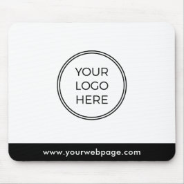 Black White Modern Minimal Business Logo Mouse Pad Musmatta