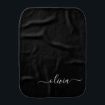 Black White Modern Minimalist Elegant Monogram Bebistrasa<br><div class="desc">Vi presenterar vår moderna svartvita, minimalistiska monogramsamling: Enkelhet och sofistikering med våra minimalistiska utformningar, böjda för att sakta lyfta upp stil. Den här samlingen är skapad med ett stort öga för modern estetik och har en elegant svart och vit design som förstärks av monogram för personlig. Från chic till mångsidiga...</div>