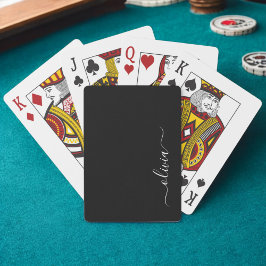 Black White Modern Minimalist Elegant Monogram Casinokort