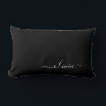 Black White Modern Minimalist Elegant Monogram Lumbarkudde<br><div class="desc">Vi presenterar vår moderna svartvita, minimalistiska monogramsamling: Enkelhet och sofistikering med våra minimalistiska utformningar, böjda för att sakta lyfta upp stil. Den här samlingen är skapad med ett stort öga för modern estetik och har en elegant svart och vit design som förstärks av monogram för personlig. Från chic till mångsidiga...</div>
