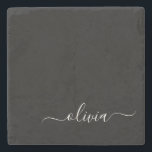 Black White Modern Minimalist Elegant Monogram Stenunderlägg<br><div class="desc">Vi presenterar vår moderna svartvita, minimalistiska monogramsamling: Enkelhet och sofistikering med våra minimalistiska utformningar, böjda för att sakta lyfta upp stil. Den här samlingen är skapad med ett stort öga för modern estetik och har en elegant svart och vit design som förstärks av monogram för personlig. Från chic till mångsidiga...</div>