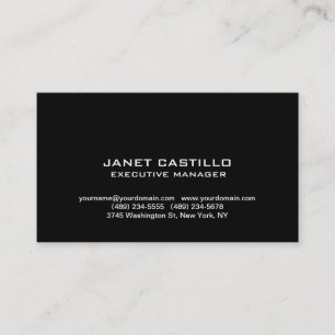 Black White Modern Professionell Personal Simple Visitkort