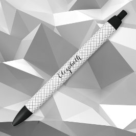 Black White Modern Snyggt Mönster Monogrammed
