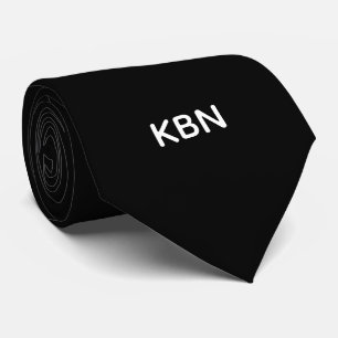 Black White Monogram Initialer Bröllop Forme Groom Slips