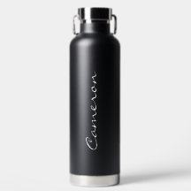 Black White Monogram Namn Personlig
