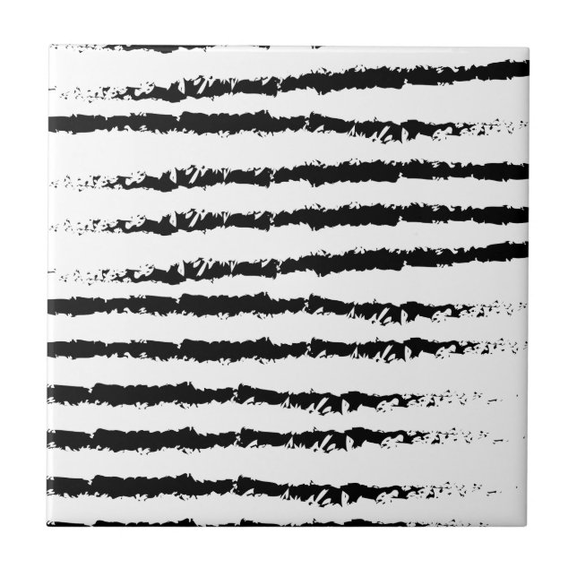 Black White mönster-design Kakelplatta (Framsidan)