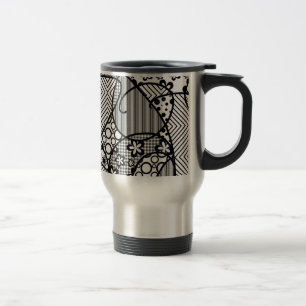 Black & White Mönster Patchwork 04 Resemugg