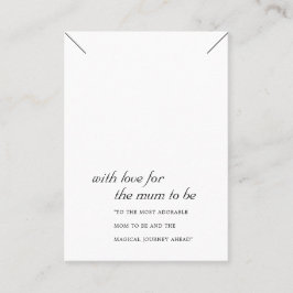 BLACK WHITE MORSA TO BE GIFT NECKLACE VISNING CARD PLACERINGSKORT