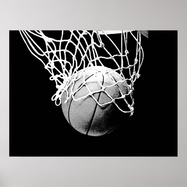 Black White Motivational Basketball Poster (Framsidan)