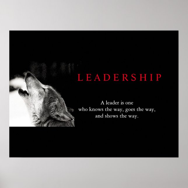 Black White Motivational Leaagement Varg Poster (Framsidan)