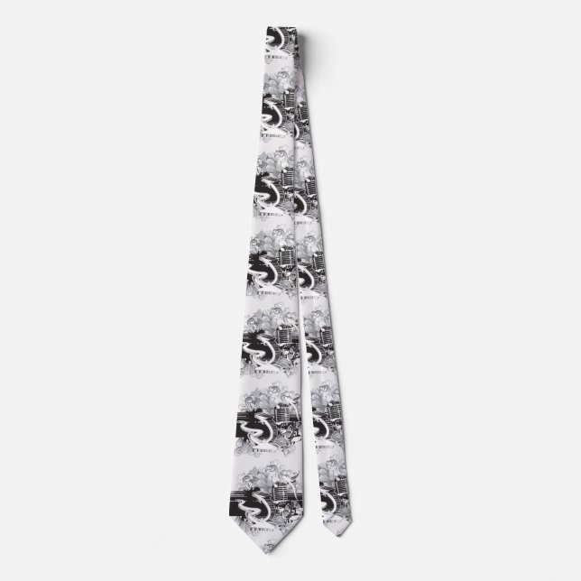 Black/White Music Necktie Slips (Framsida)
