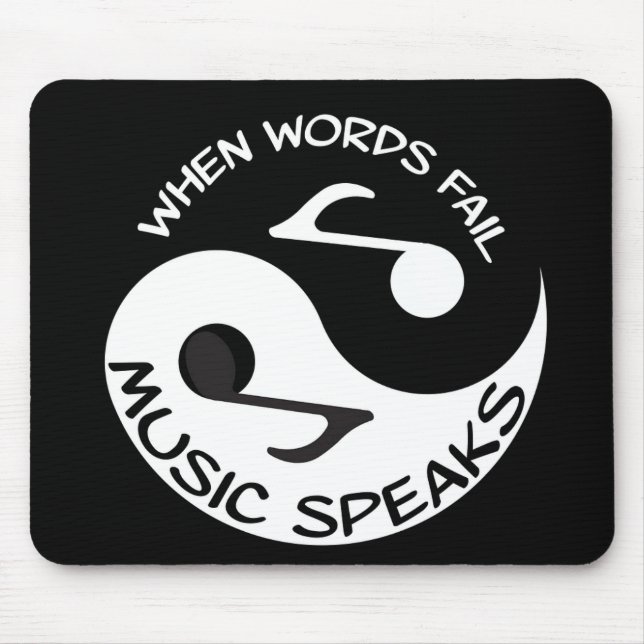 Black White Music Note Modern Musical Musmatta (Framsidan)