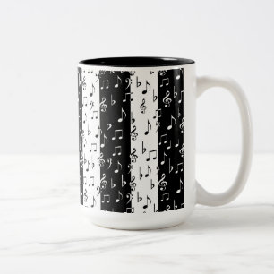 Black & White Musical Rand Mugg