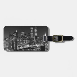 Black & White New York City Bagagebricka