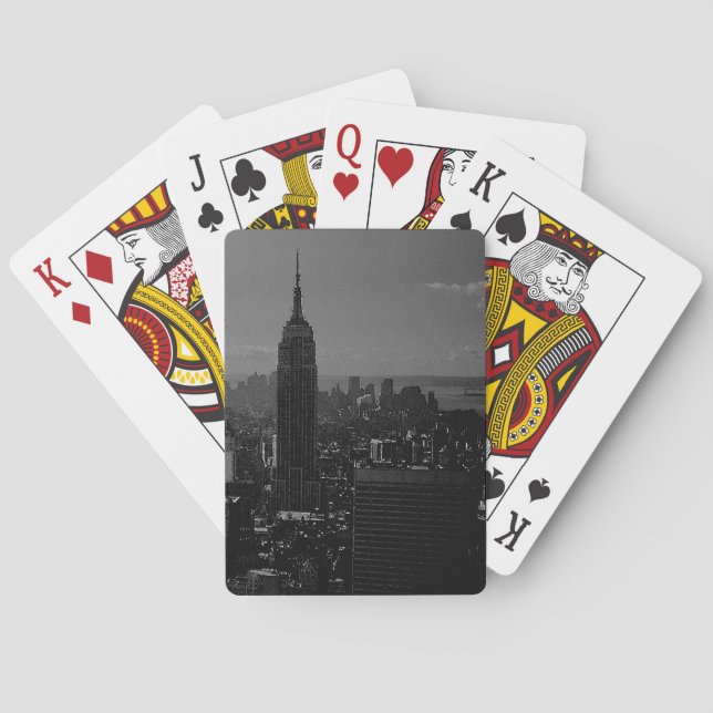 Black White New York City Casinokort (Baksidan)