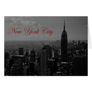 Black White New York City Hälsningskort