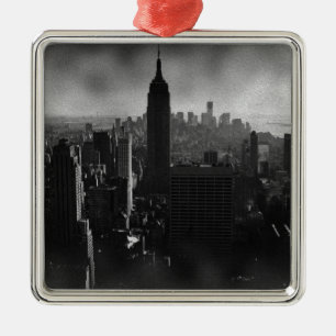Black & White New York City Julgransprydnad Metall