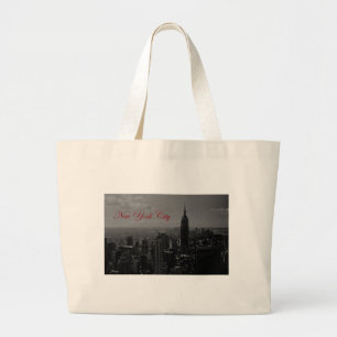 Black White New York City Jumbo Tygkasse
