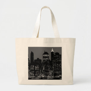 Black & White New York City Jumbo Tygkasse