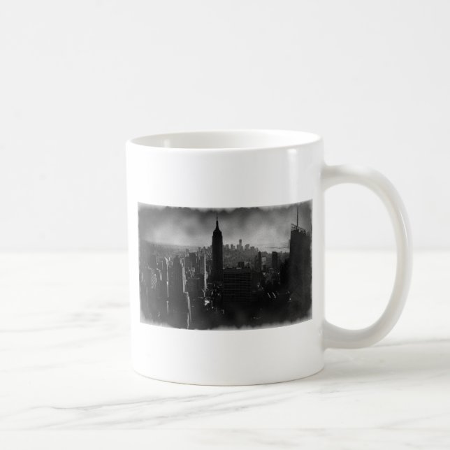 Black & White New York City Kaffemugg (Höger)