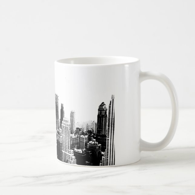 Black & White New York City Kaffemugg (Höger)