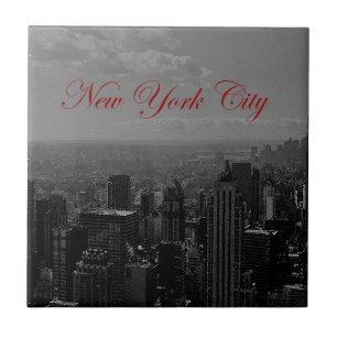 Black White New York City Kakelplatta