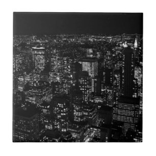 Black & White New York City Kakelplatta