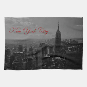 Black White New York City Kökshandduk