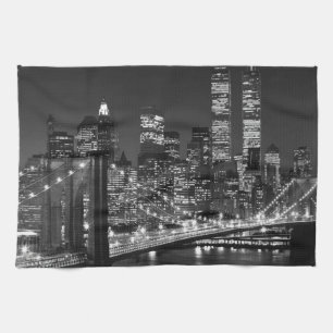 Black & White New York City Kökshandduk