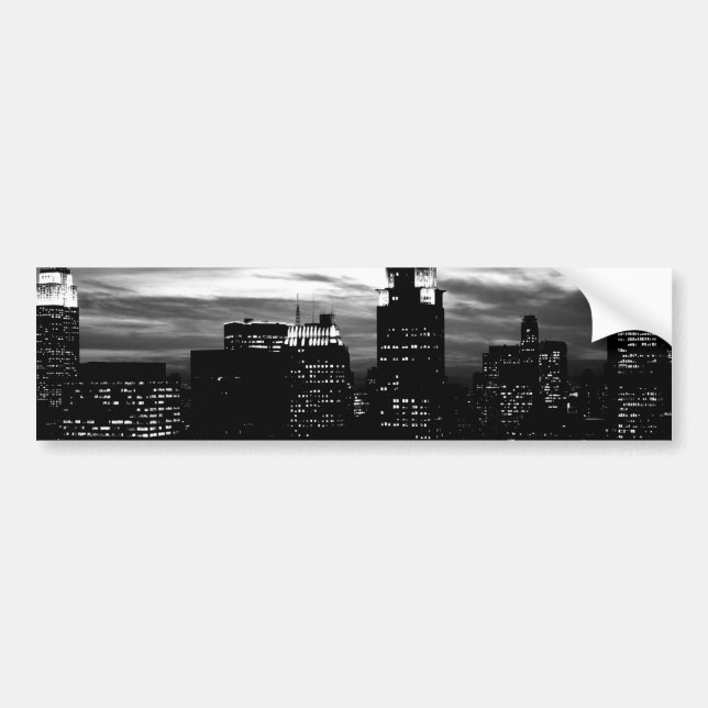 Black & White New York City Midtown Bildekal (Framsidan)