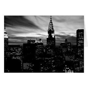 Black & White New York City Midtown Hälsningskort