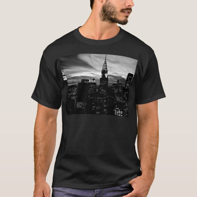 Black & White New York City Midtown T Shirt (Framsida)