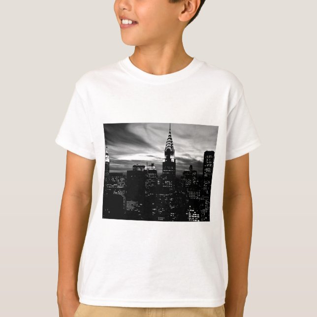 Black & White New York City Midtown T-shirt (Framsida)