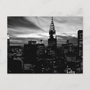 Black & White New York City Midtown Vykort