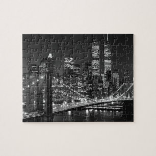 Black & White New York City Night Pussel