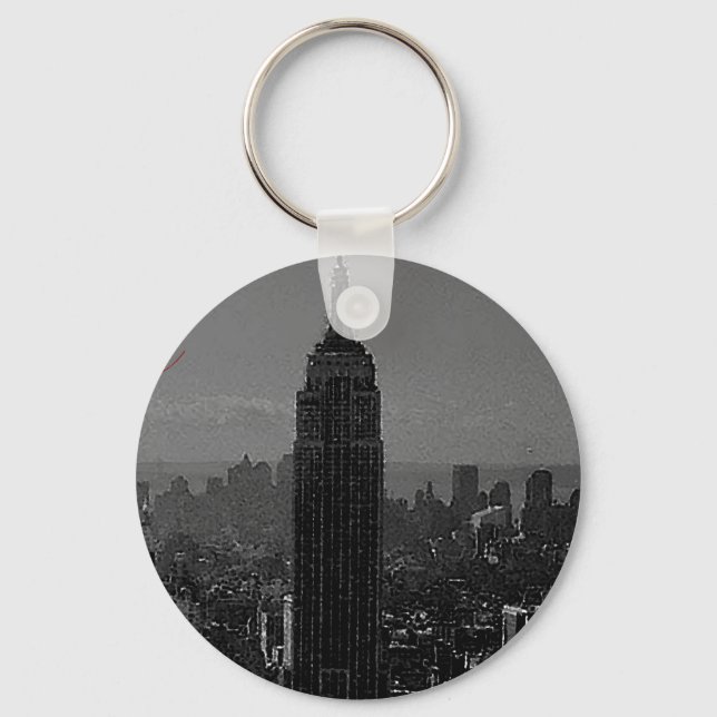 Black White New York City Nyckelring (Framsida)
