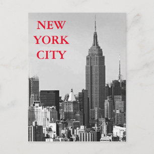 Black & White New York City Panorama Vykort
