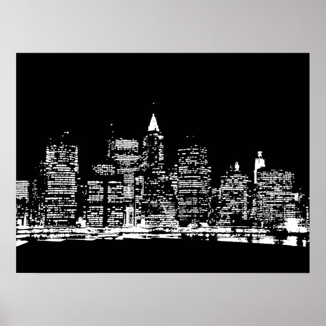 Black & White New York City Pop Art Poster (Framsidan)