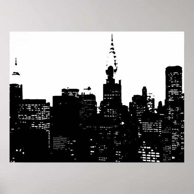 Black & White New York City Pop Art Poster (Framsidan)