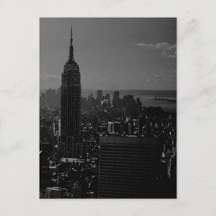 Black White New York City-postkort Vykort