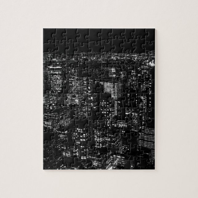 Black & White New York City Pussel (Vertikal)