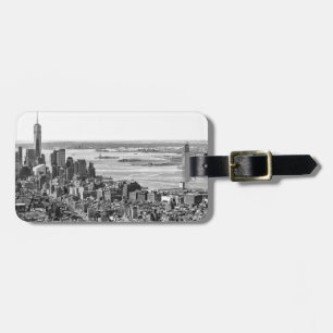 Black White New York City Skyline Bagagebricka