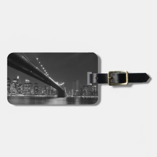 Black White New York City Skyline Bagagebricka