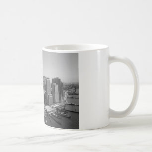 Black White New York City Skyline Kaffemugg