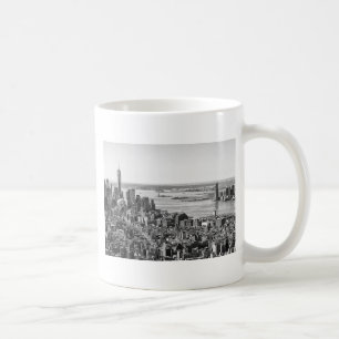 Black White New York City Skyline Kaffemugg
