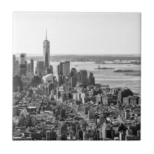 Black White New York City Skyline Kakelplatta