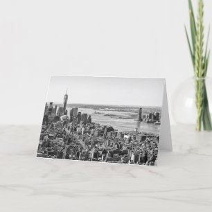 Black White New York City Skyline Kort