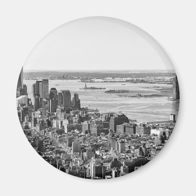 Black White New York City Skyline Magnet (Framsidan)
