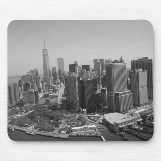 Black White New York City Skyline Musmatta (Framsidan)