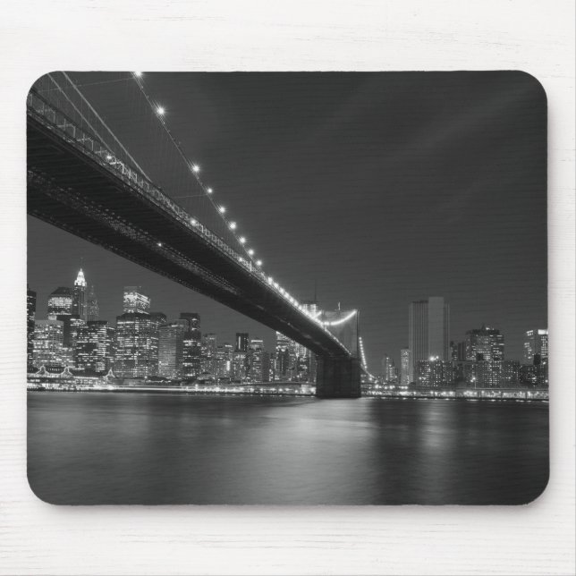 Black White New York City Skyline Musmatta (Framsidan)